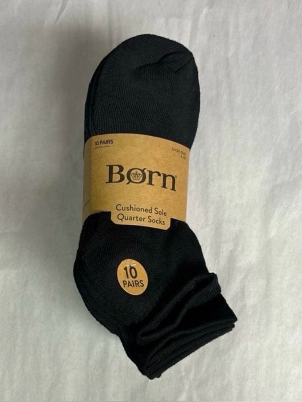 New Born Socks Women’s 10 Pack Black Cushioned Quarter Socks Casual Preppy